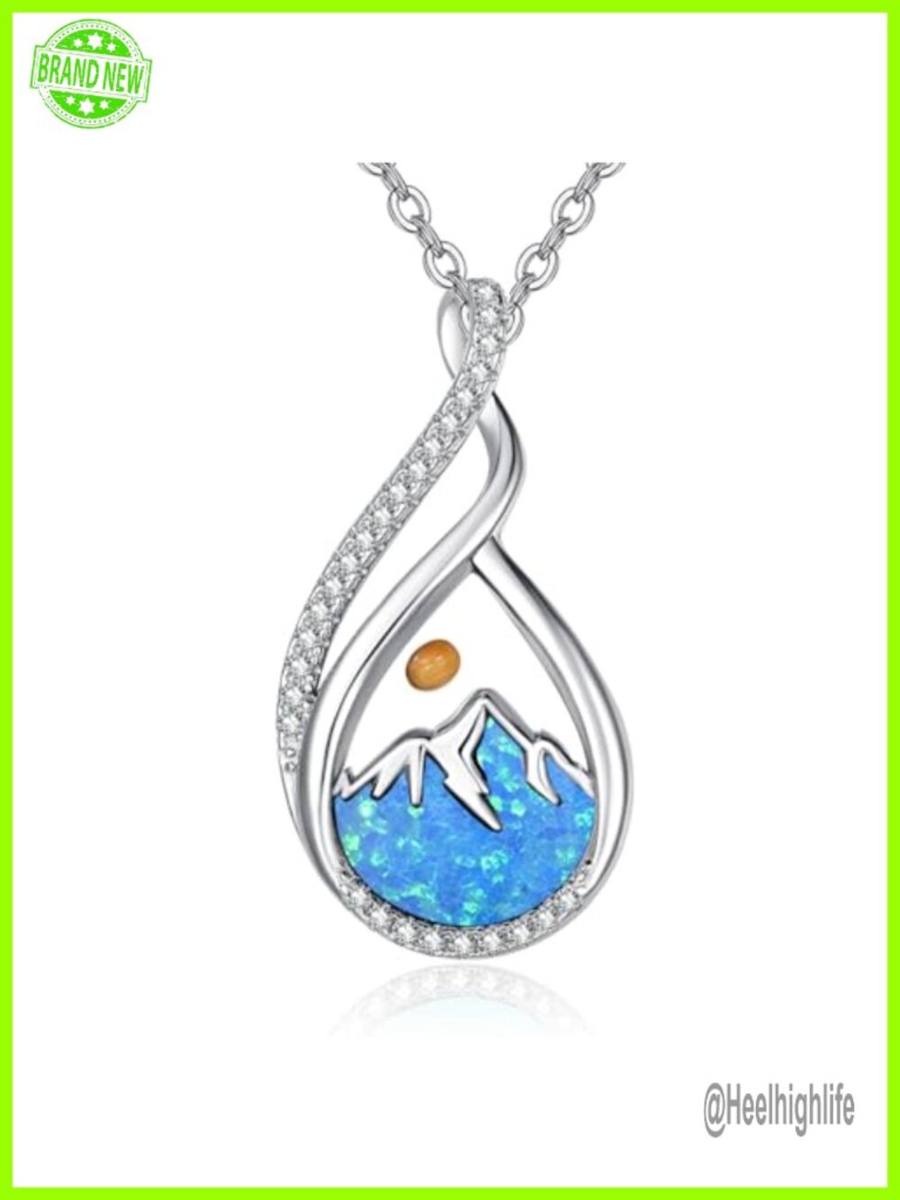 925 Sterling Silver Mustard Seed Faith Necklace Mountain Pendant Christian
